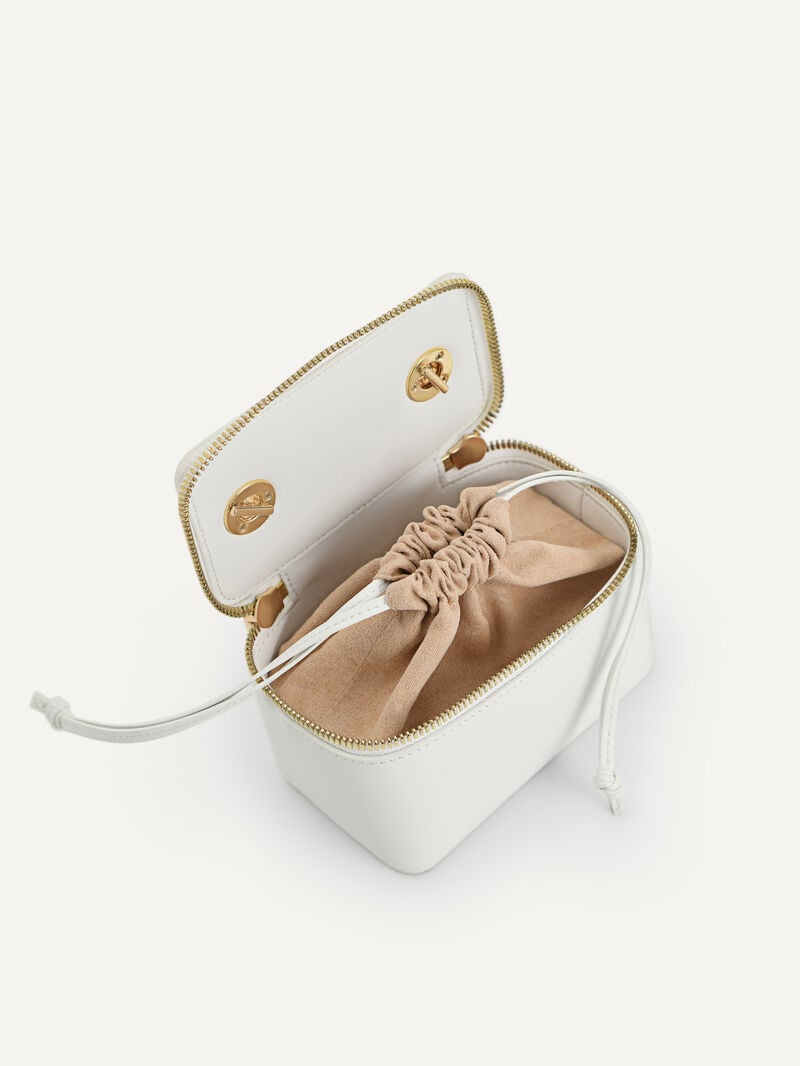 Pedro Leather Mini Vanity Case Women Pouches White | Q9Q-952