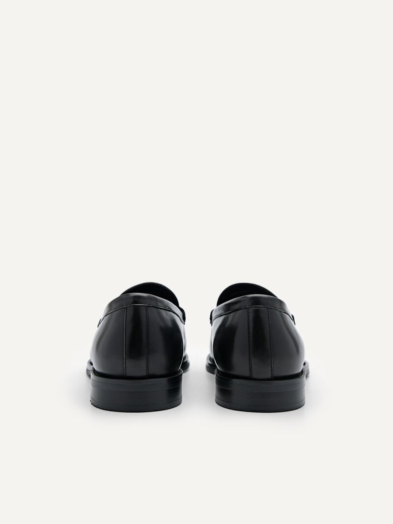 Pedro Leather Penny Men Loafers Black | Q9Q-2113