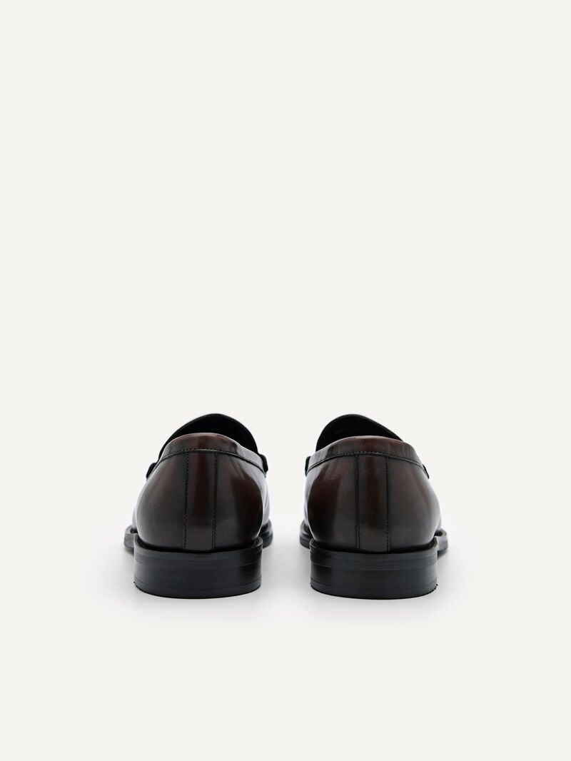 Pedro Leather Penny Men Loafers Dark Brown | Q9Q-2114