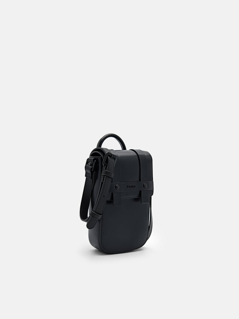 Pedro Leather Phone Pouch Men Tech Accessories Black | Q9Q-948
