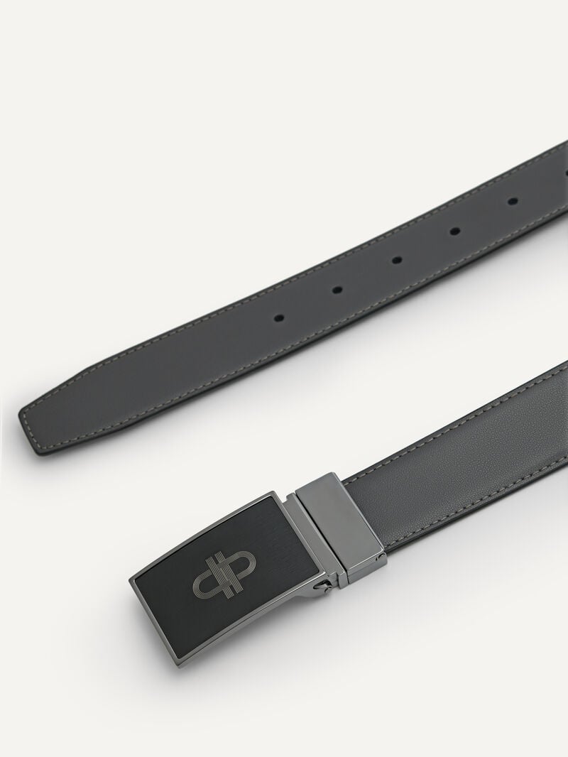Pedro Leather Reversible Tang Men Belts Black | Q9Q-942