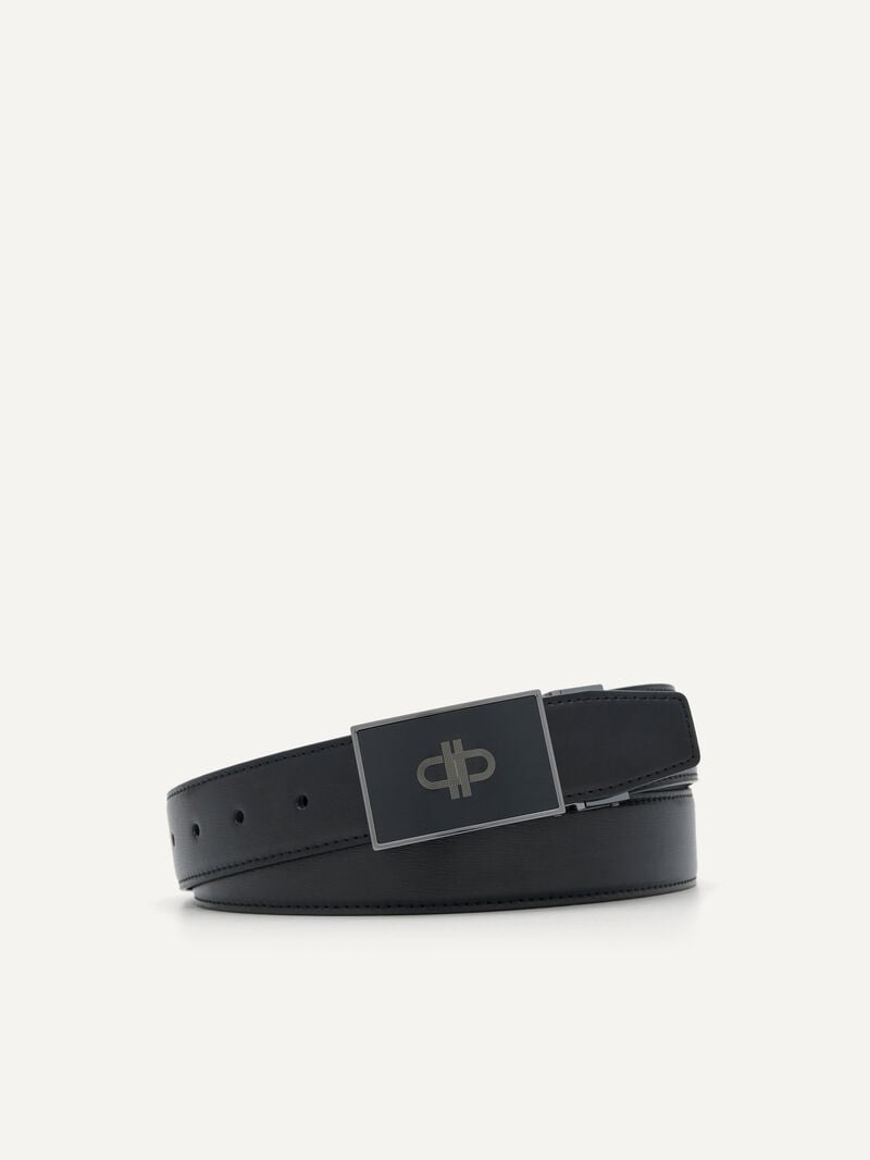 Pedro Leather Reversible Tang Men Belts Black | Q9Q-942