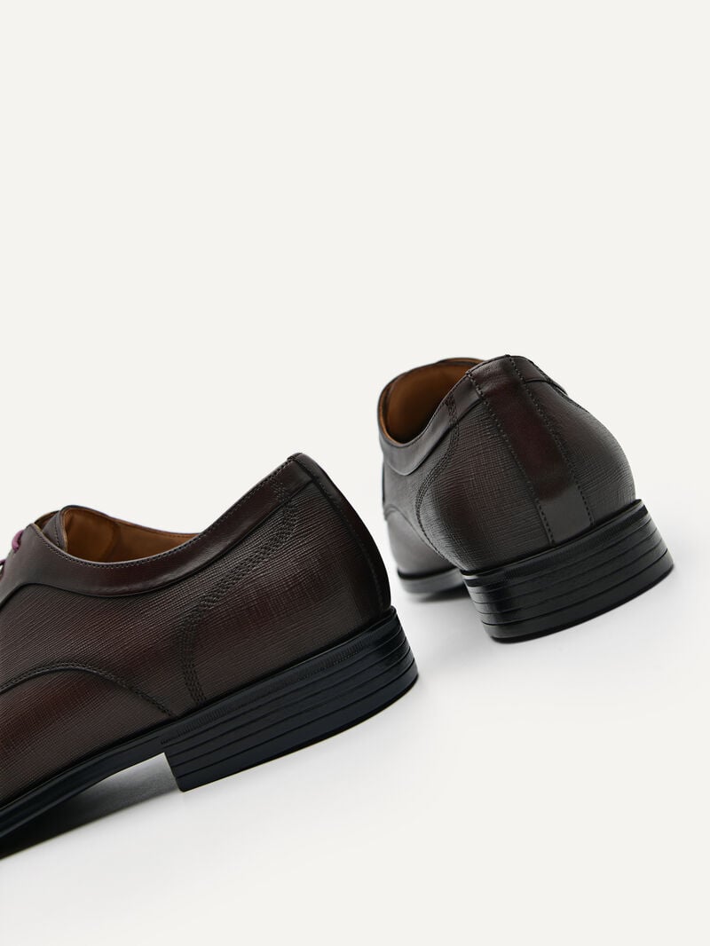 Pedro Leather Shoes Men Derby Shoes Dark Brown | Q9Q-1721