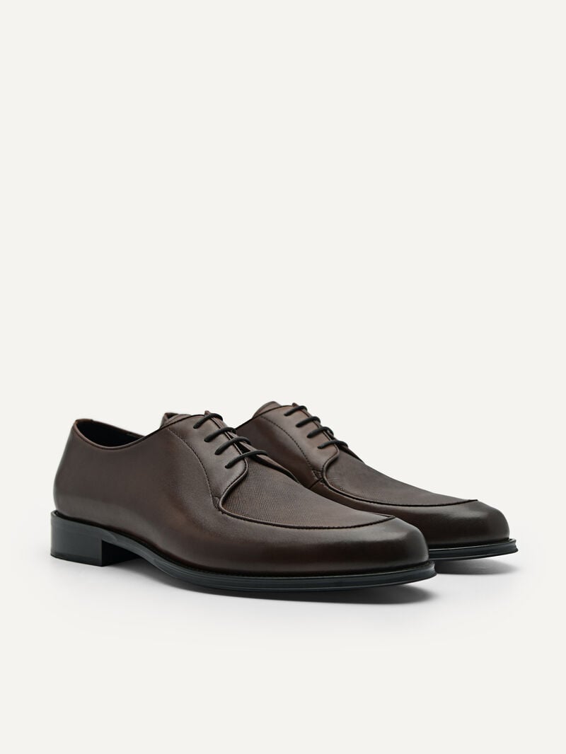 Pedro Leather Shoes Men Derby Shoes Dark Brown | Q9Q-1718
