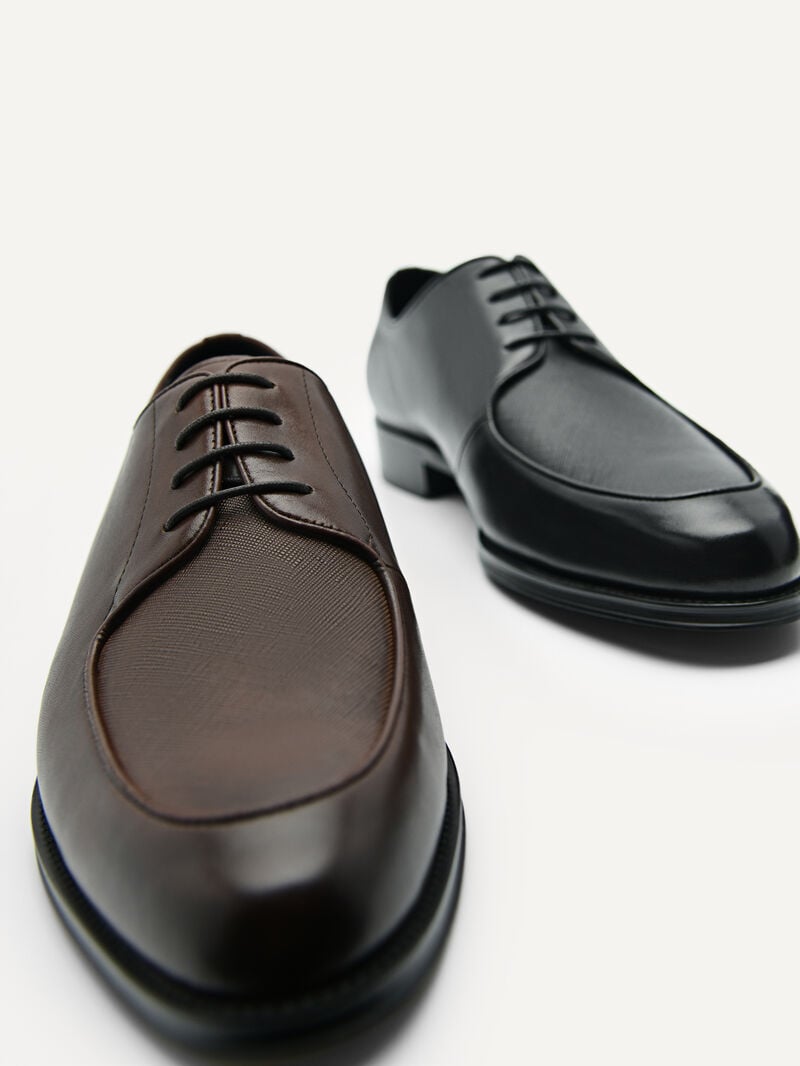 Pedro Leather Shoes Men Derby Shoes Dark Brown | Q9Q-1718