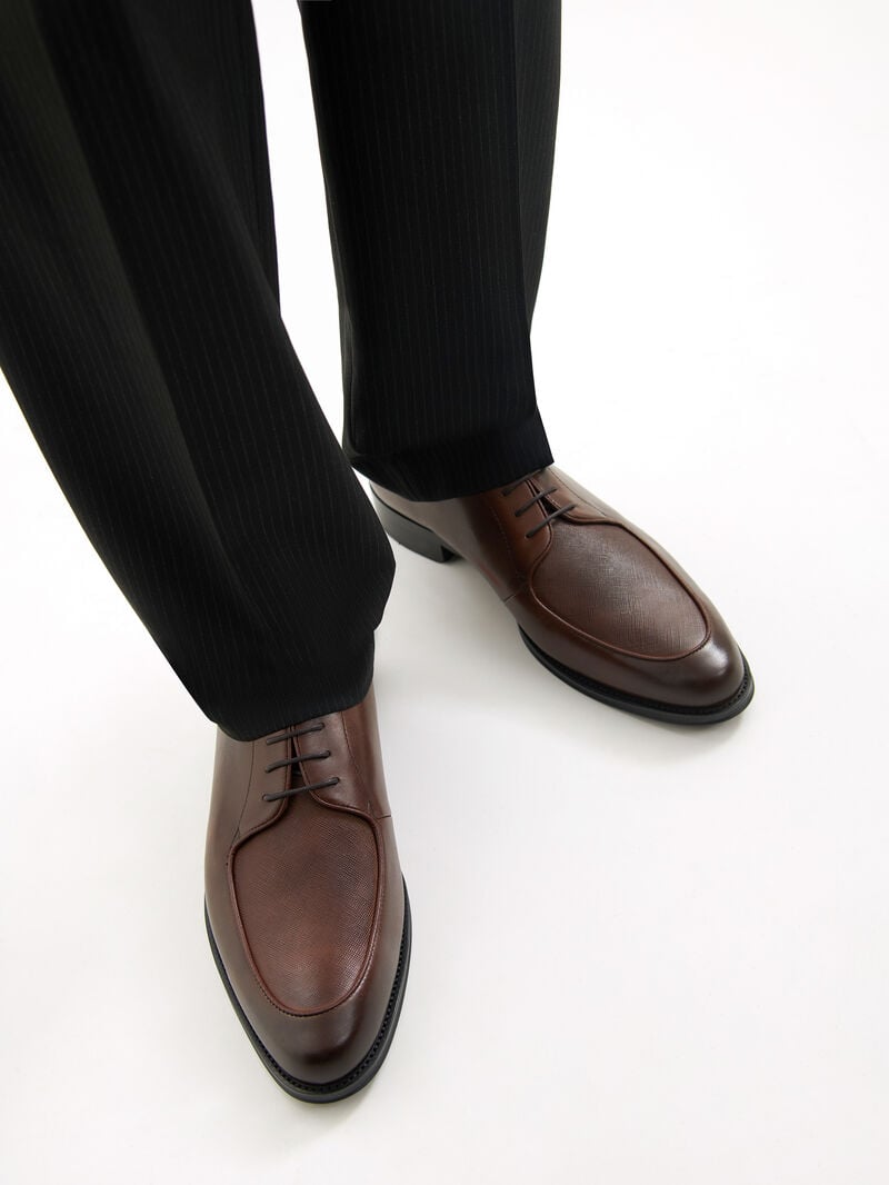Pedro Leather Shoes Men Derby Shoes Dark Brown | Q9Q-1718