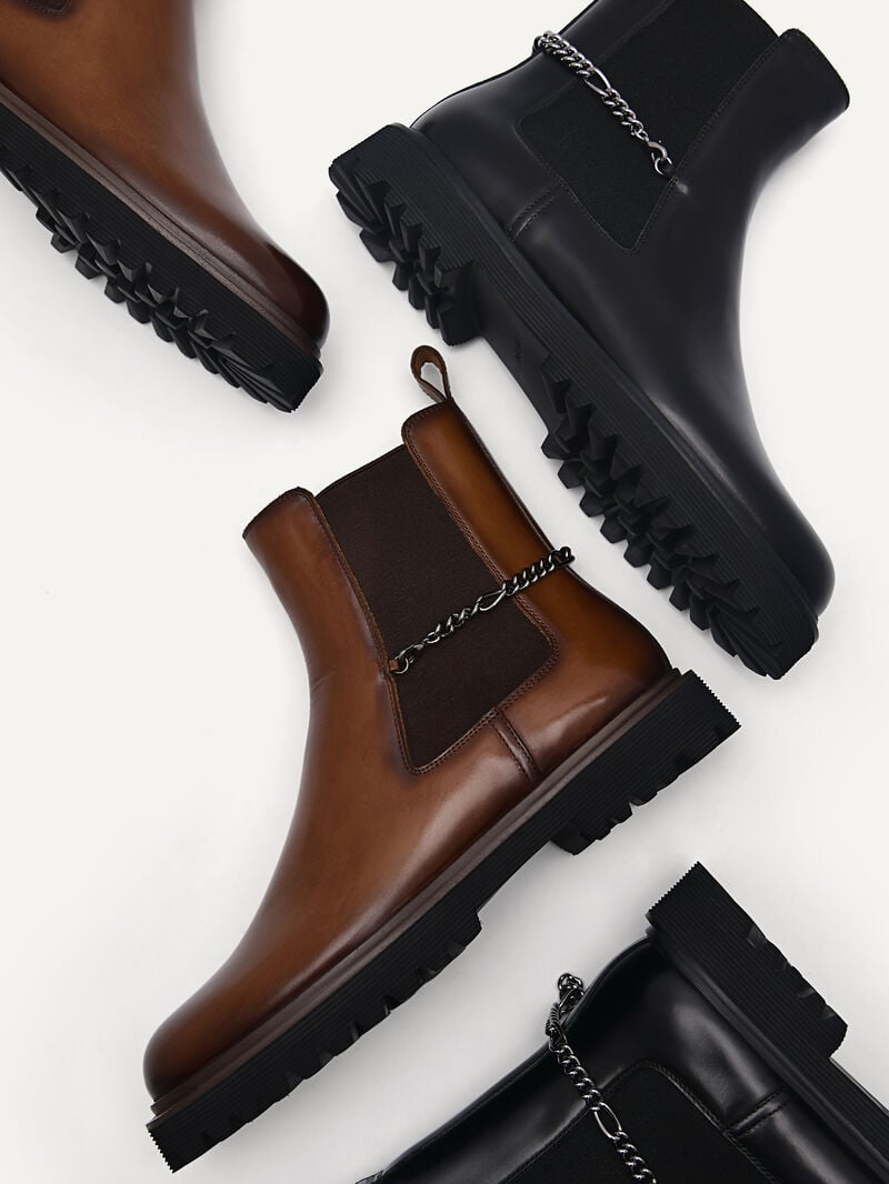 Pedro Leather Sistrah Boots Women Chelsea Boots Dark Brown | Q9Q-1346