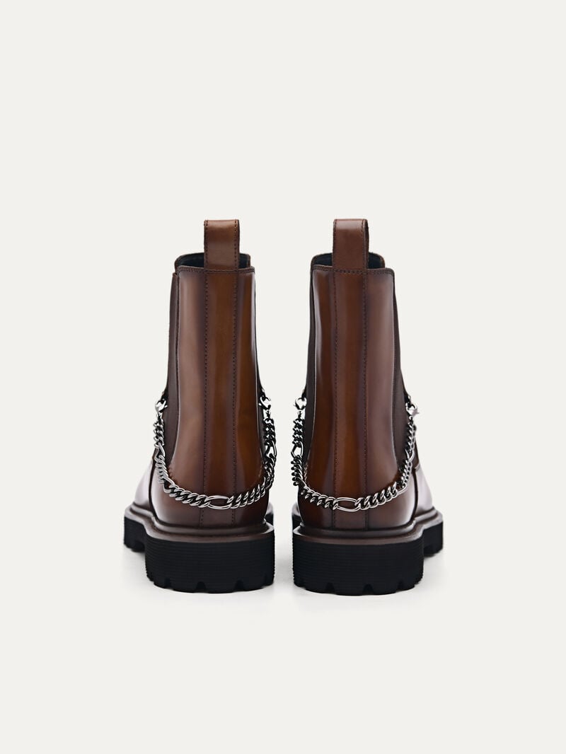 Pedro Leather Sistrah Boots Women Low Heels Dark Brown | Q9Q-1443