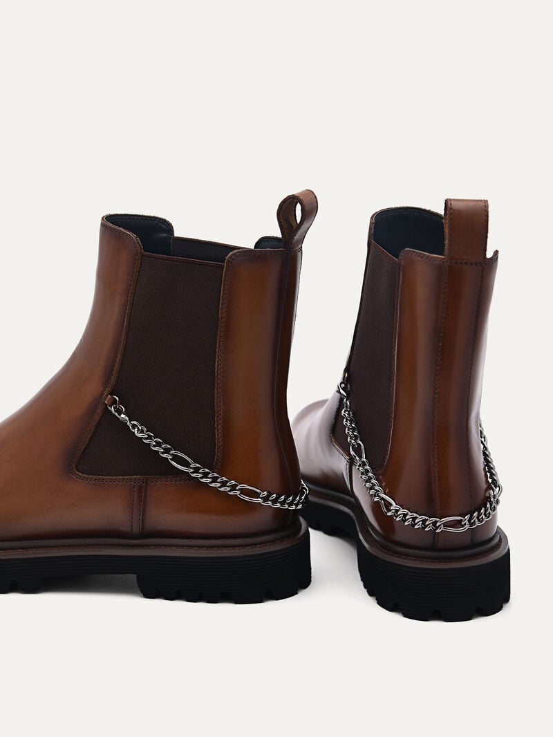 Pedro Leather Sistrah Boots Women Low Heels Dark Brown | Q9Q-1443