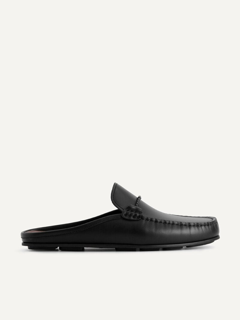 Pedro Leather Slip-On Men Moccasins Black | Q9Q-1715