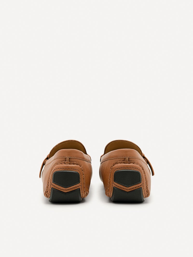 Pedro Leather Strap Men Moccasins Brown | Q9Q-1713