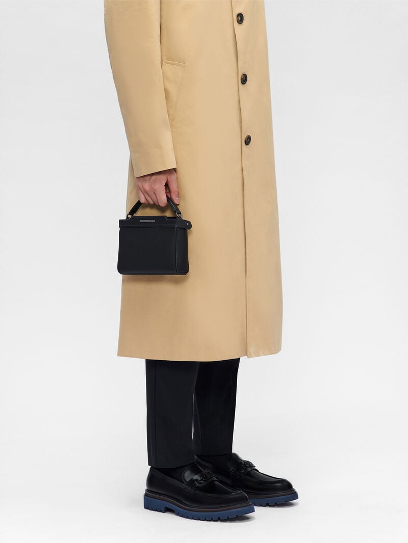 Pedro Leather Structured Bags Men Sling Bags Black | Q9Q-1197