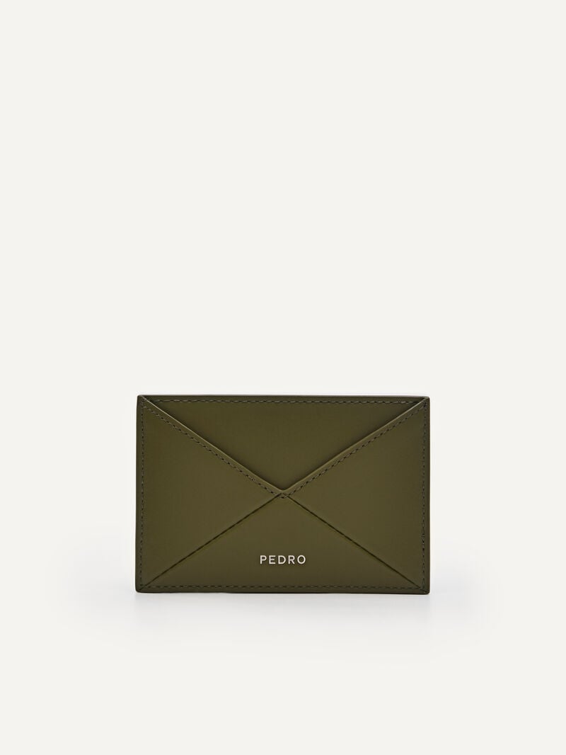 Pedro Leather Studio Women Card Holders Military Green | Q9Q-941