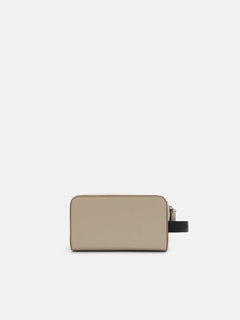 Pedro Leather Toiletries Pouch Men Travel Accessories Taupe | Q9Q-940