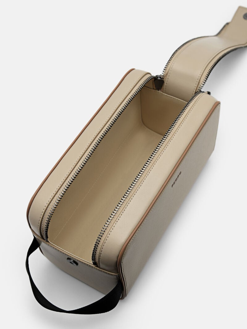 Pedro Leather Toiletries Pouch Men Travel Accessories Taupe | Q9Q-940