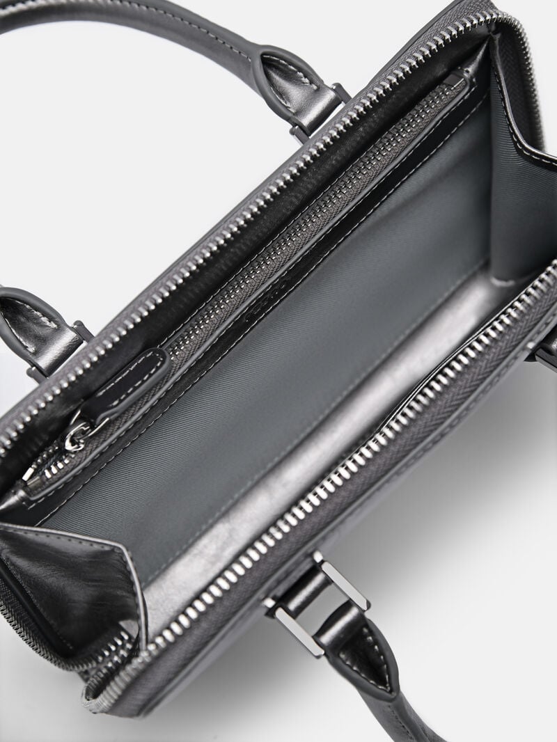 Pedro Leather Travel Organizer Women Travel Accessories Pewter | Q9Q-934