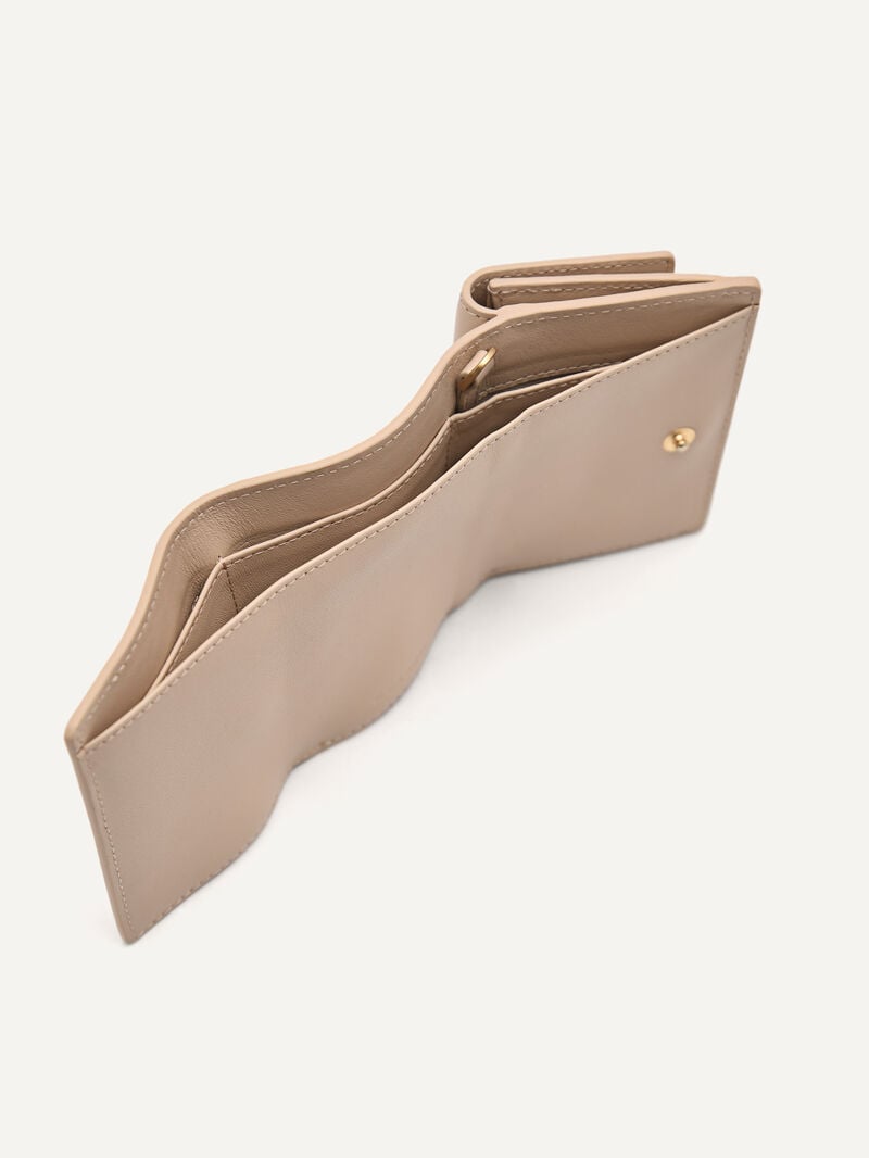 Pedro Leather Tri-Fold Women Wallets Nude | Q9Q-931