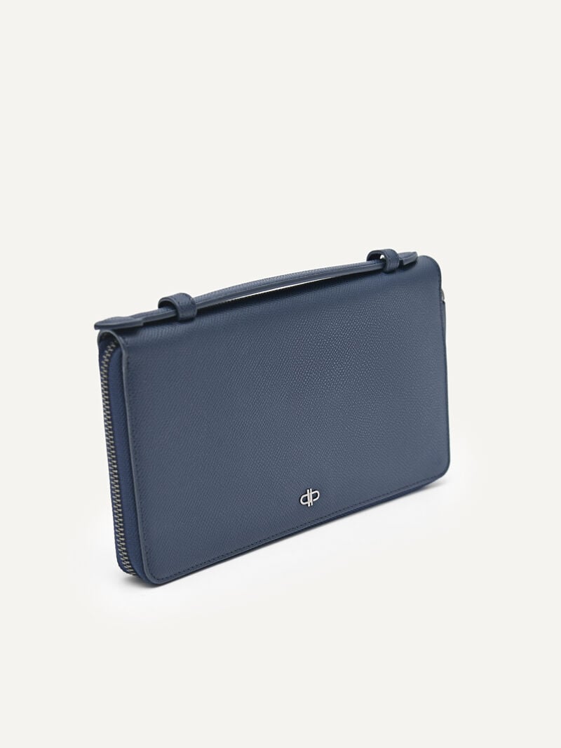 Pedro Leather Wallet Organiser Men Travel Accessories Navy | Q9Q-929