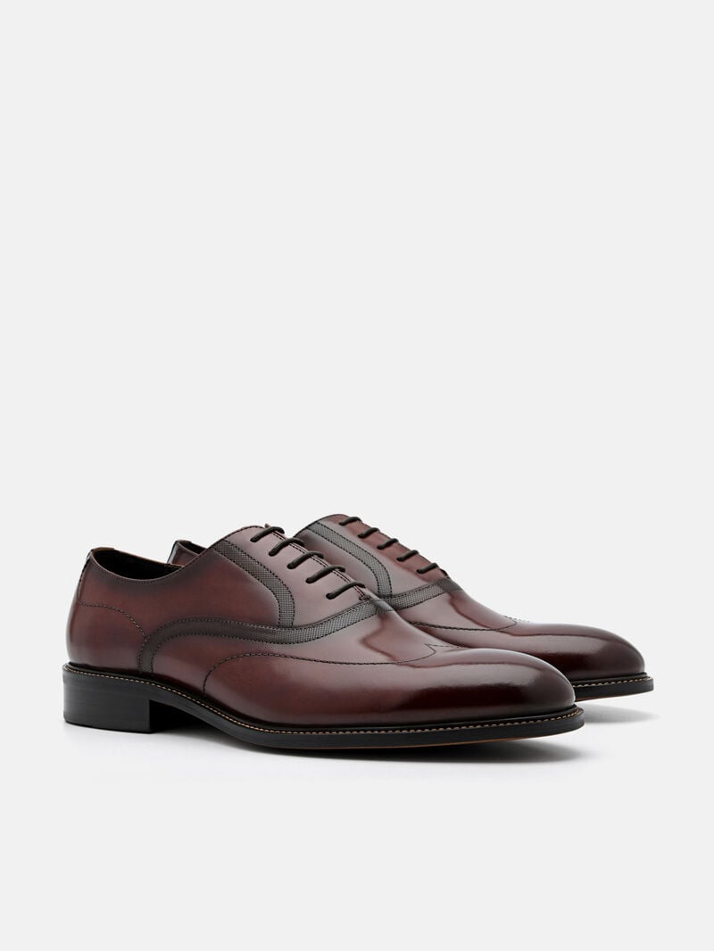 Pedro Leather Wingtip Men Oxford Shoes Brown | Q9Q-1708