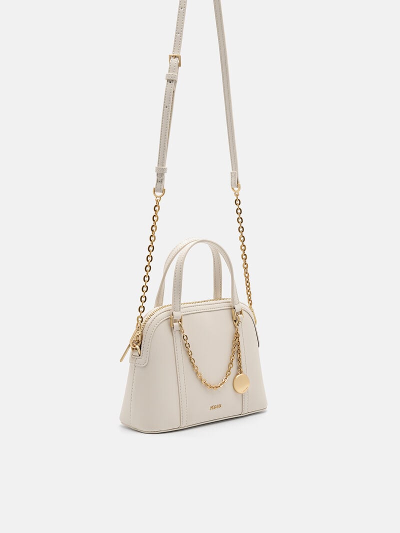 Pedro Lucia Mini Handbag Women Top Handle Bags Chalk | Q9Q-1183