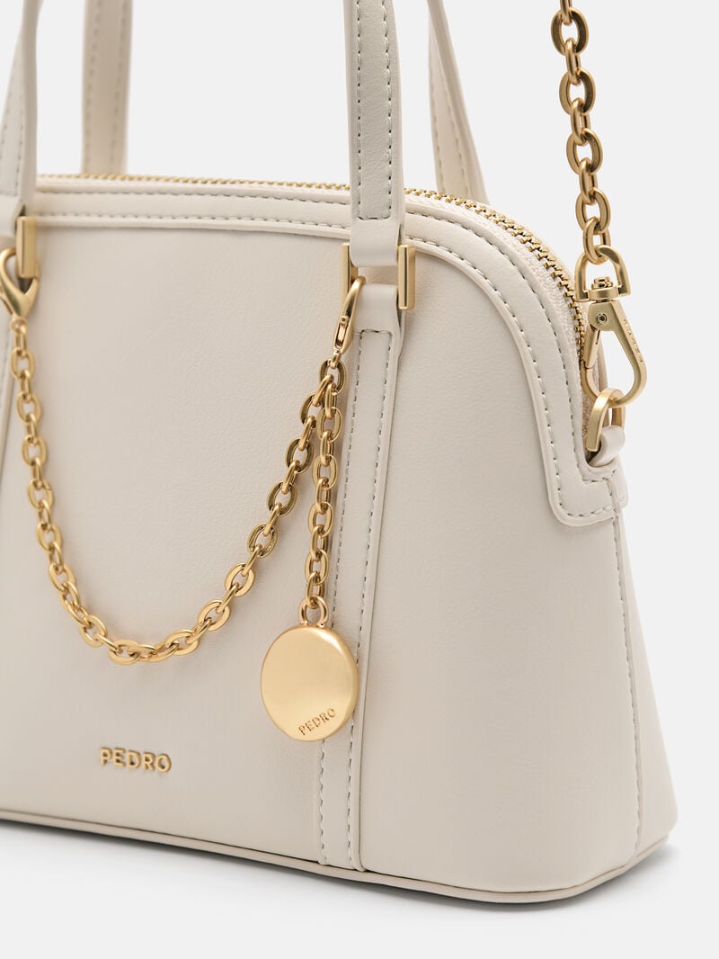 Pedro Lucia Mini Handbag Women Top Handle Bags Chalk | Q9Q-1183