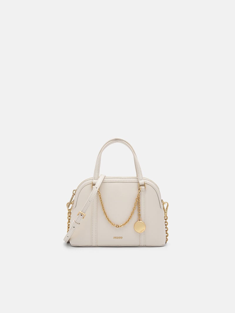 Pedro Lucia Mini Handbag Women Top Handle Bags Chalk | Q9Q-1183