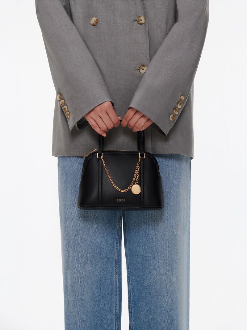 Pedro Lucia Mini Handbag Women Top Handle Bags Black | Q9Q-1182