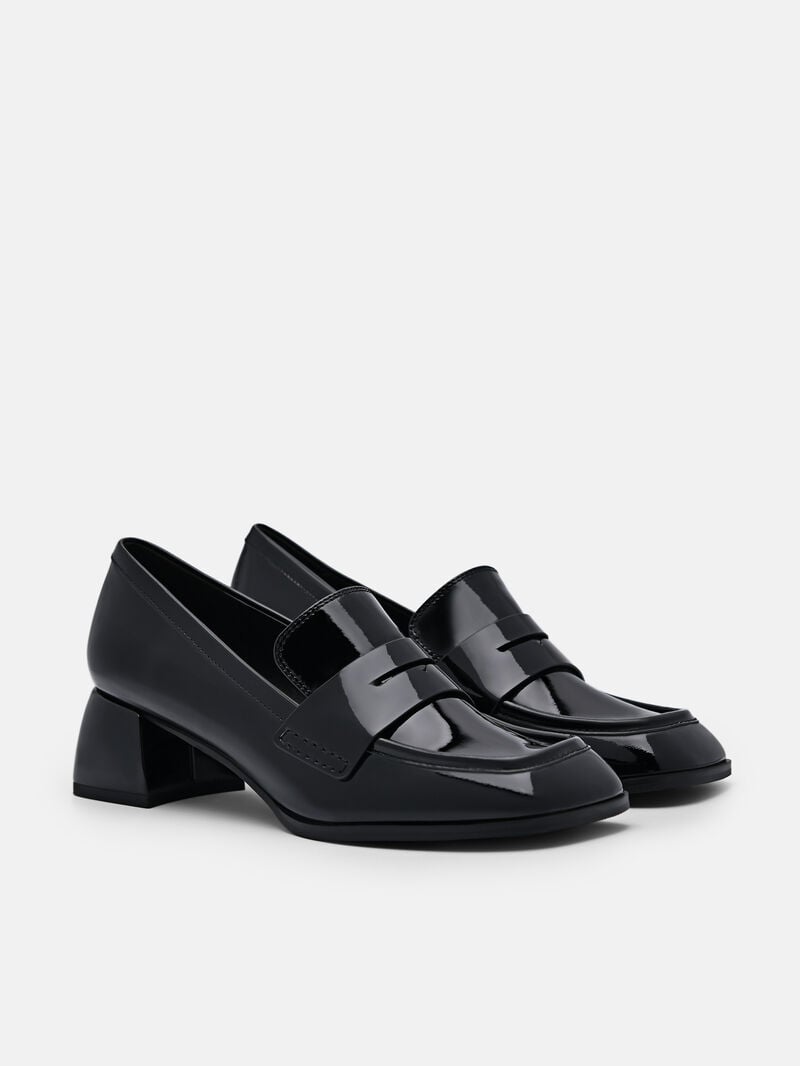 Pedro Maggie Leather Loafers Women Low Heels Black | Q9Q-2175