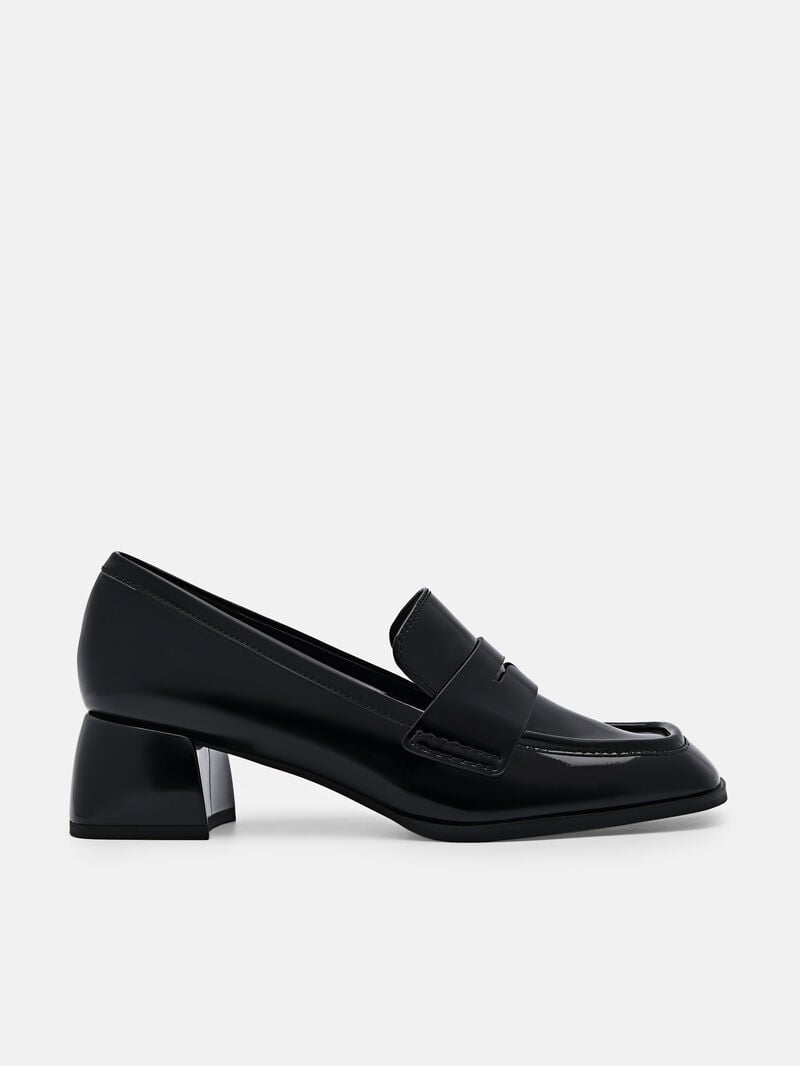 Pedro Maggie Leather Loafers Women Low Heels Black | Q9Q-2175