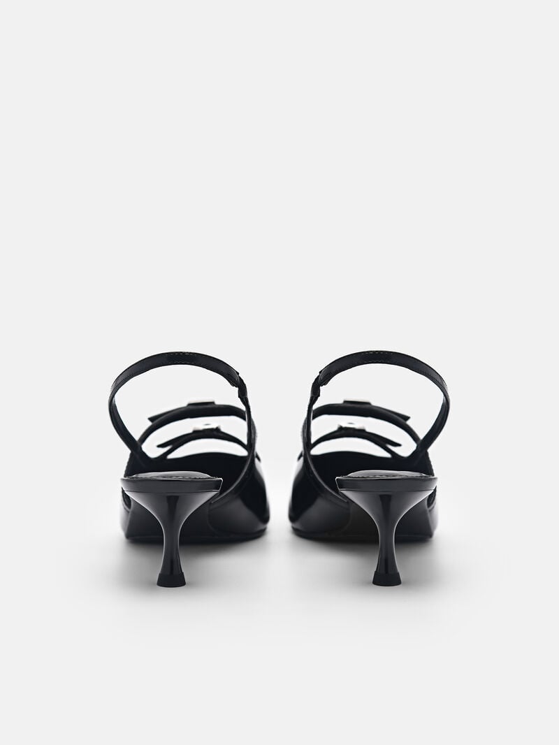 Pedro Maggie Leather Women Pumps Black | Q9Q-2177