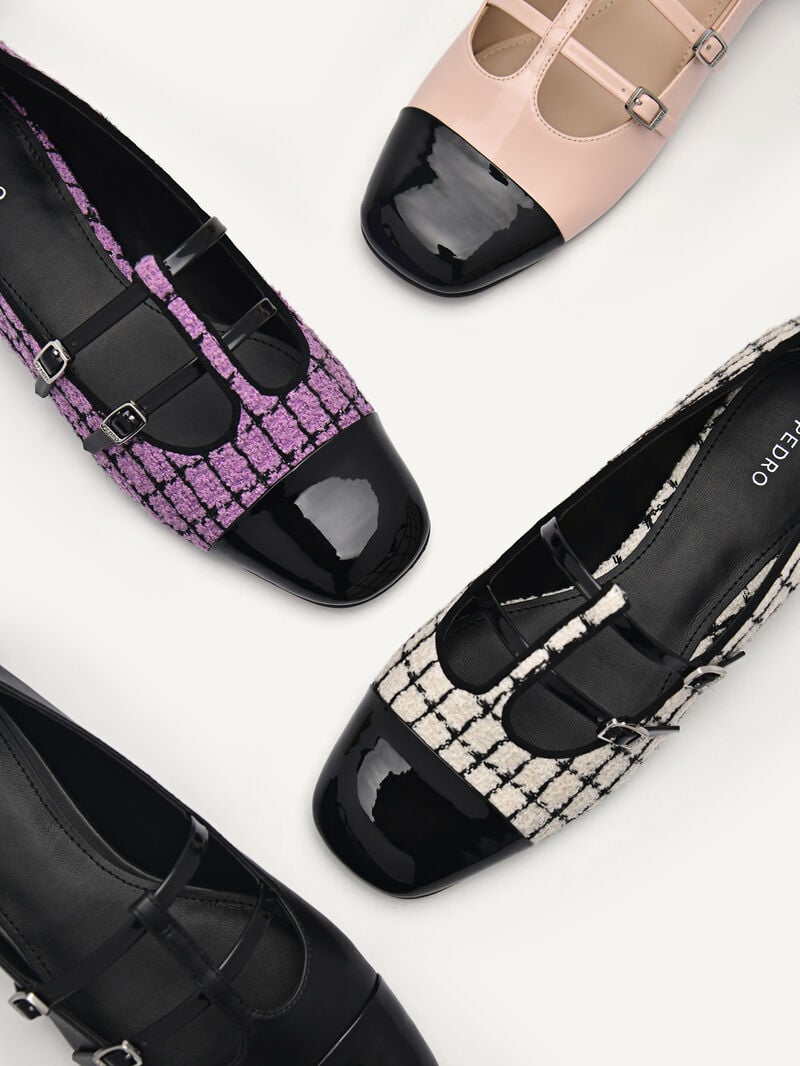 Pedro Maggie Mary Janes Women Flats Black | Q9Q-2179