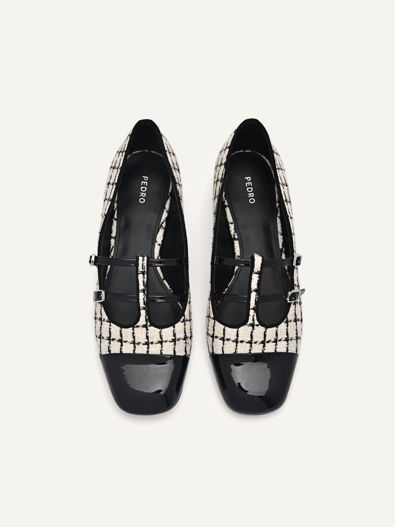 Pedro Maggie Mary Janes Women Flats Chalk | Q9Q-2181