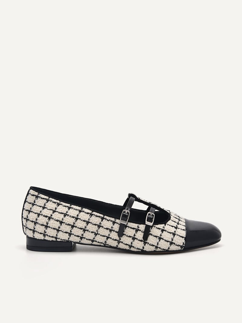 Pedro Maggie Mary Janes Women Flats Chalk | Q9Q-2181