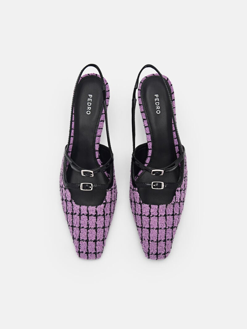 Pedro Maggie Tweed Women Pumps Berry | Q9Q-2172