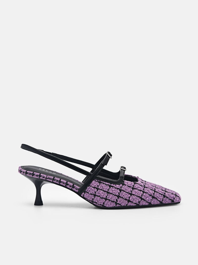 Pedro Maggie Tweed Women Pumps Berry | Q9Q-2172