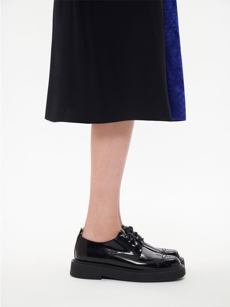 Pedro Maisie Leather Derby Shoes Women Flats Black | Q9Q-1697