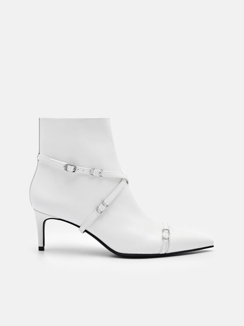 Pedro Mara Heel Boots Women Ankle Boots Chalk | Q9Q-2154