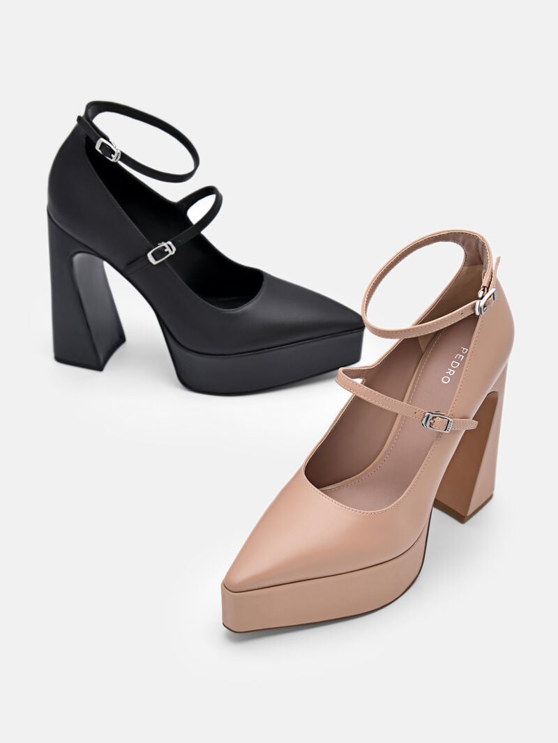 Pedro Mara Leather Women Pumps Taupe | Q9Q-2160