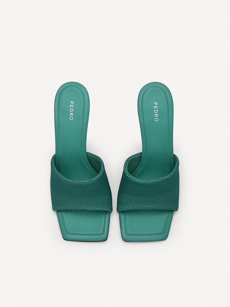 Pedro Maria Fabric Women Heel Sandals Green | Q9Q-2158