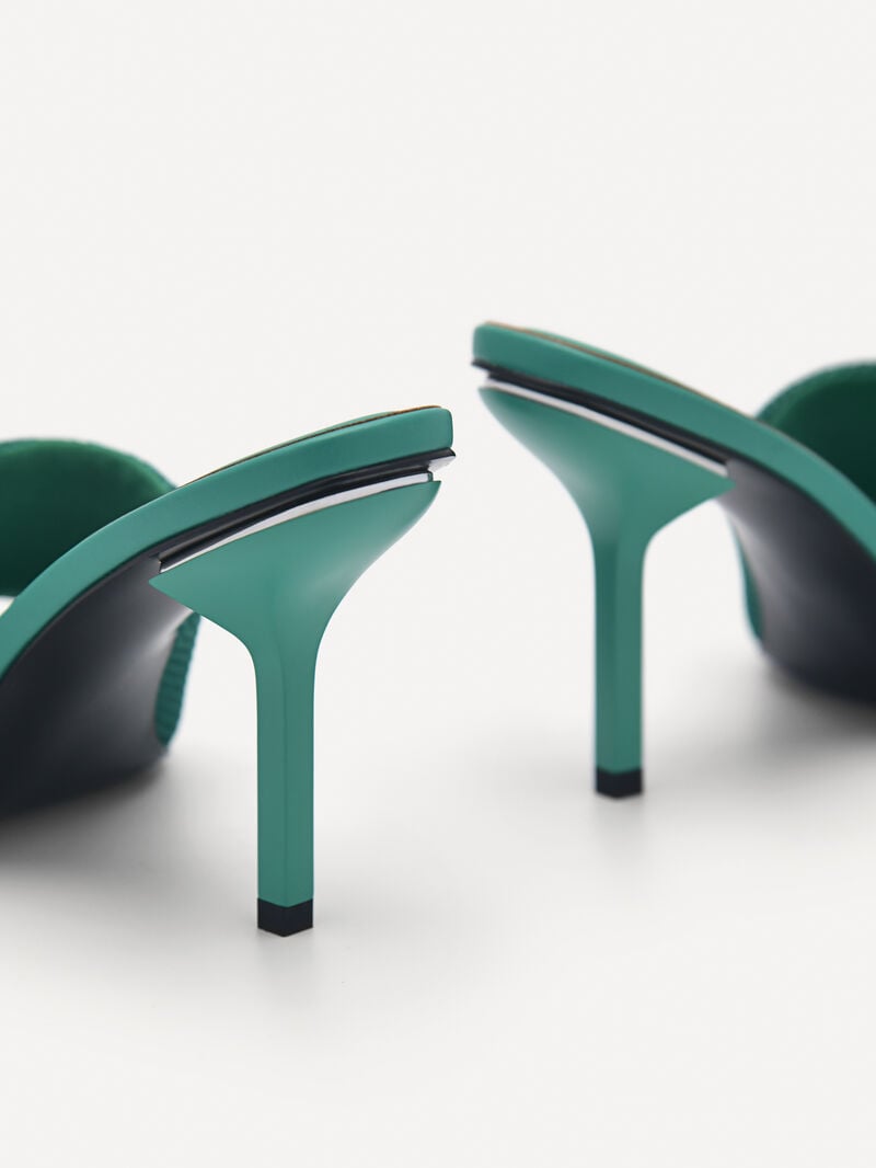 Pedro Maria Fabric Women Heel Sandals Green | Q9Q-2158