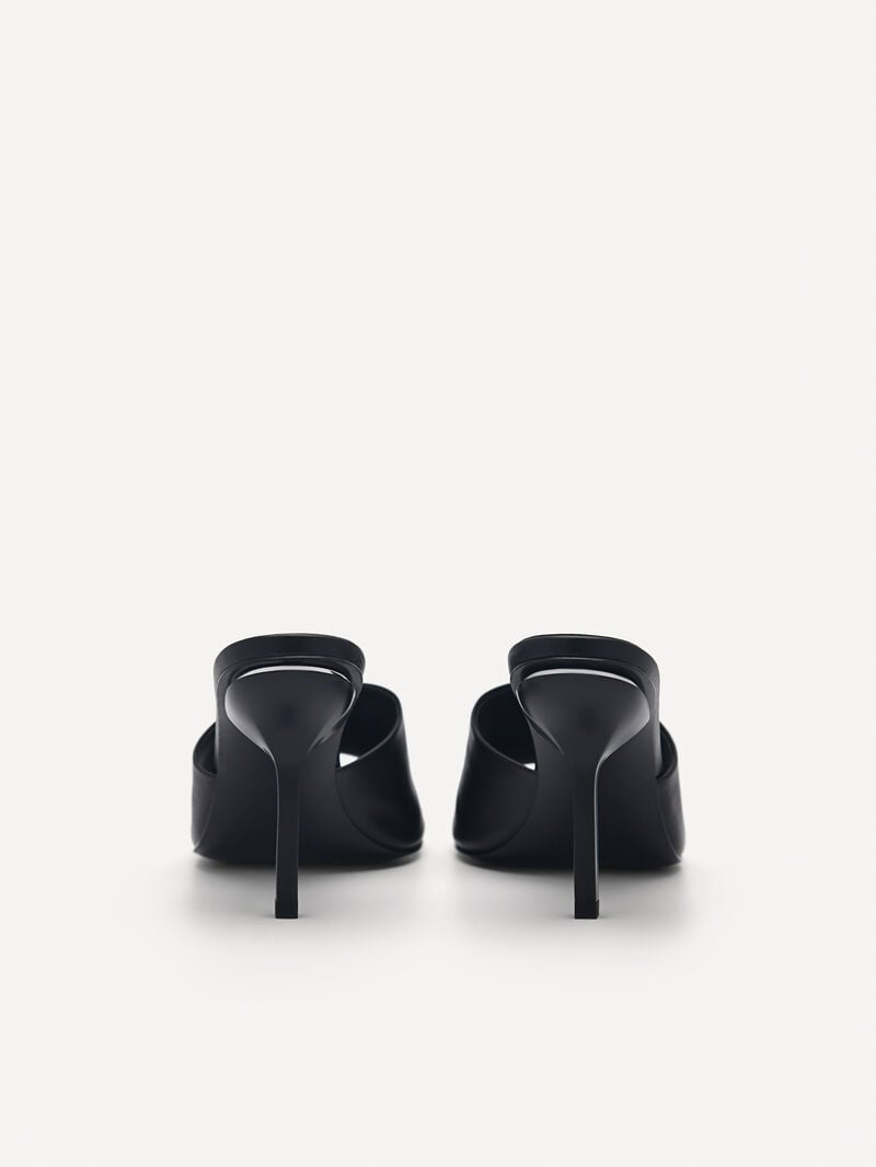 Pedro Maria Leather Women Heel Sandals Black | Q9Q-2155