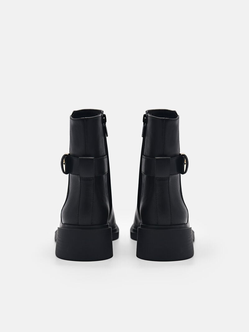 Pedro Marion Leather Boots Women Ankle Boots Black | Q9Q-1344