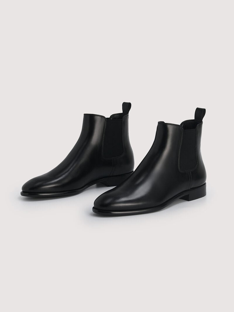Pedro Meg Leather Boots Women Chelsea Boots Black | Q9Q-1340