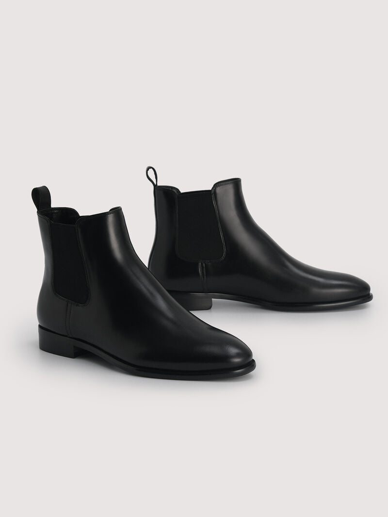 Pedro Meg Leather Boots Women Chelsea Boots Black | Q9Q-1340