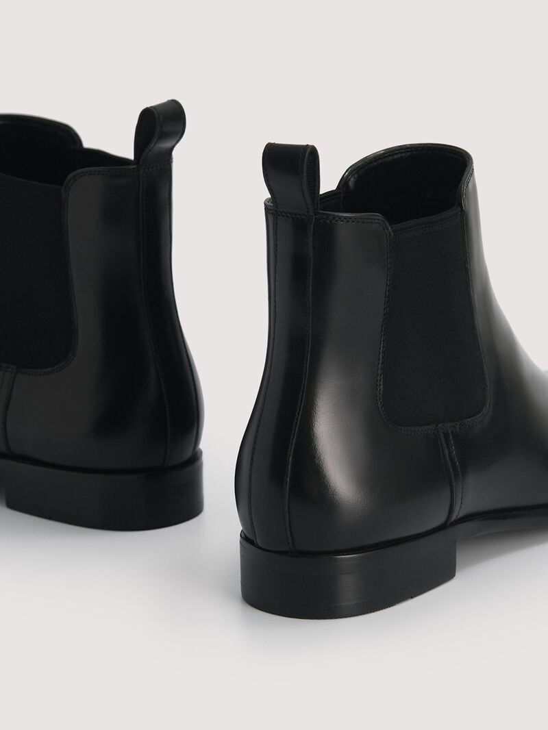 Pedro Meg Leather Boots Women Chelsea Boots Black | Q9Q-1340