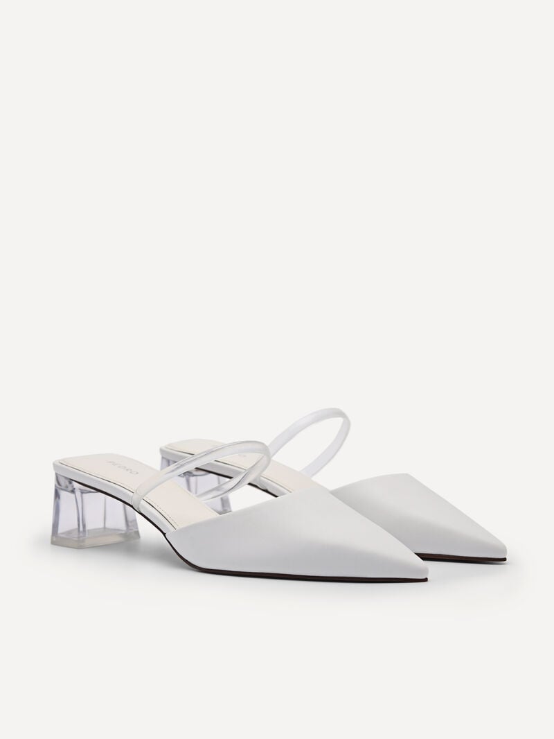 Pedro Megan Women Mules White | Q9Q-1436