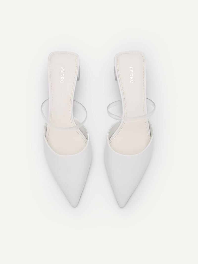 Pedro Megan Women Mules White | Q9Q-1436