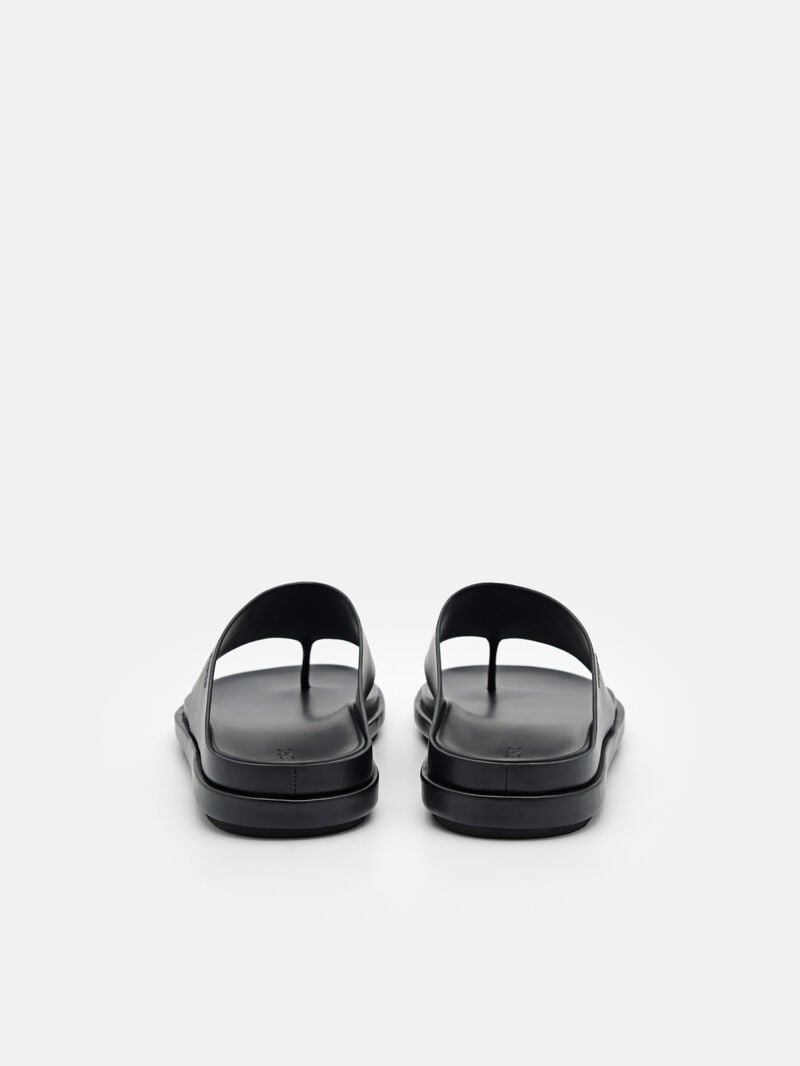 Pedro Microfiber Thong Men Sandals Black | Q9Q-1677