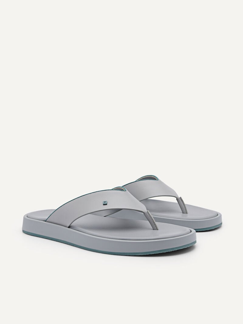 Pedro Microfiber Thong Men Sandals Light Grey | Q9Q-1684