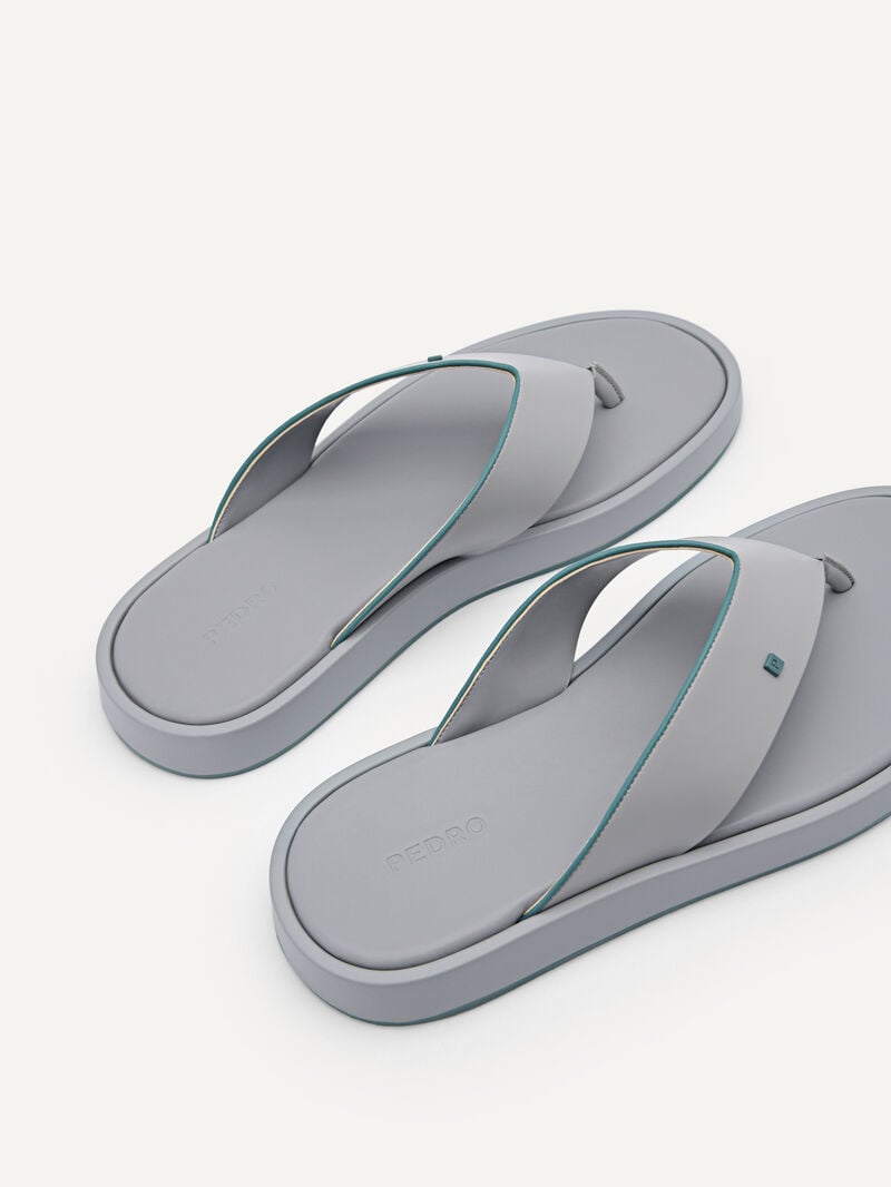 Pedro Microfiber Thong Men Sandals Light Grey | Q9Q-1684